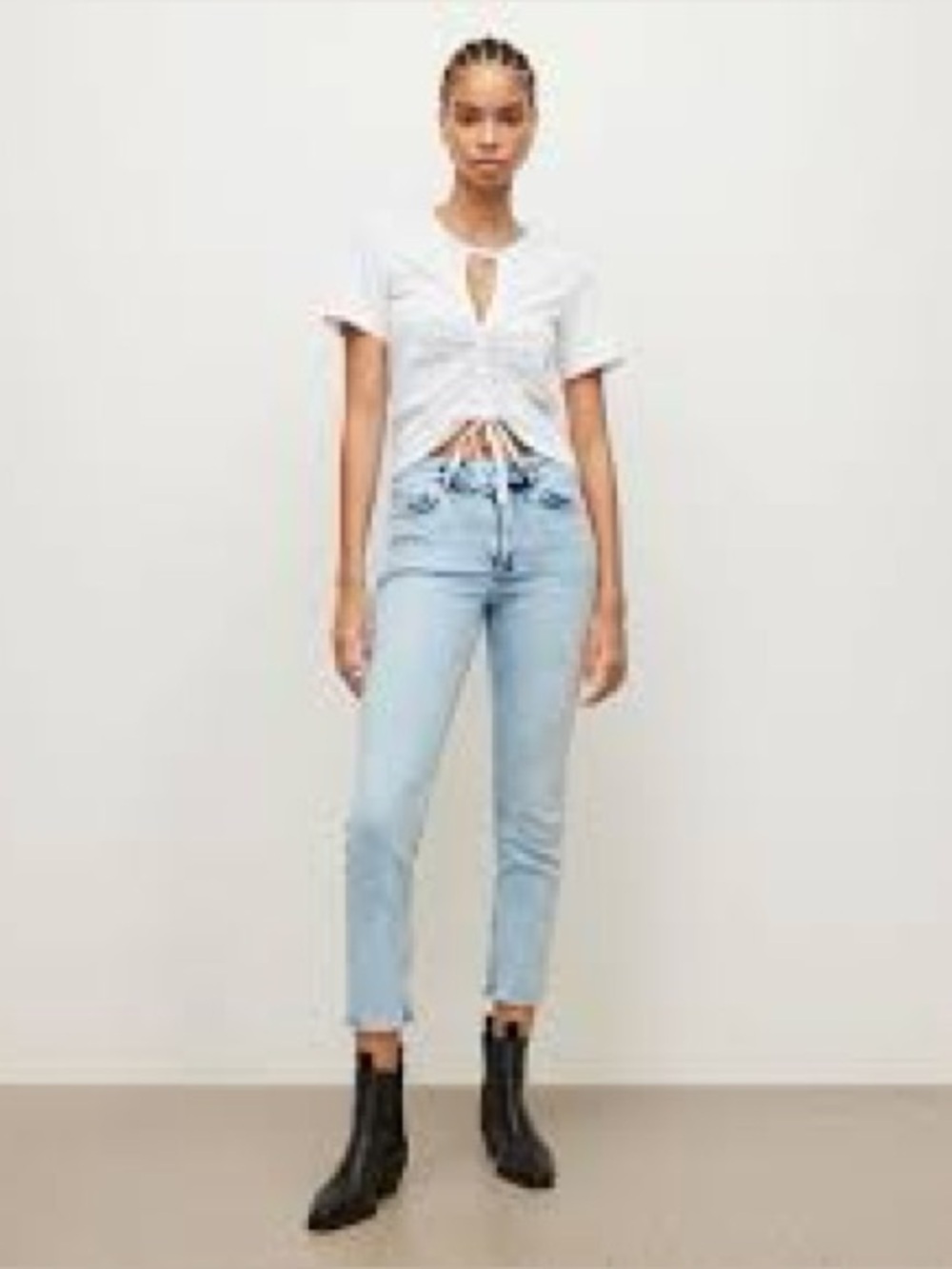 All saints Imogen mid rise slim jeans waist 26 - Picture 4 of 4